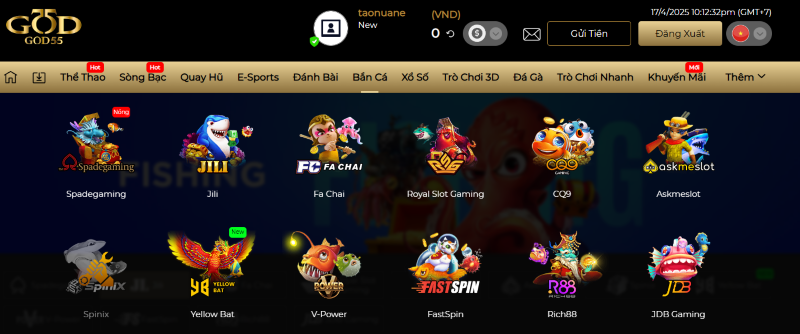 Bắn cá 2 Bắn cá God55