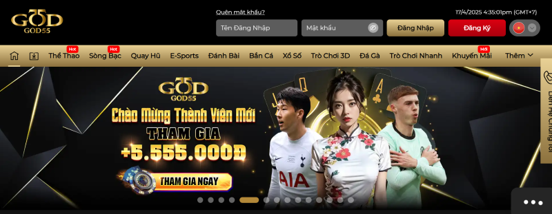 Đăng nhập God55