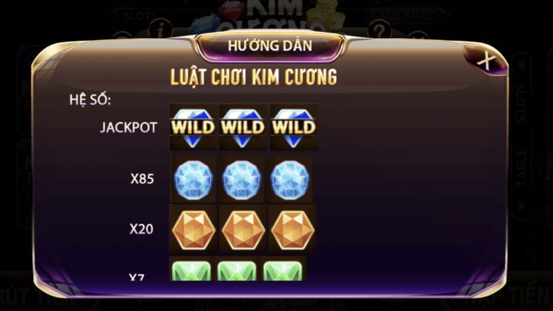 Nổ Hũ Kim Cương tại GOD55 – Game slot siêu hấp dẫn với Jackpot khủng 2 Luật chơi cơ bản cho người mới tại Nổ Hũ Kim Cương