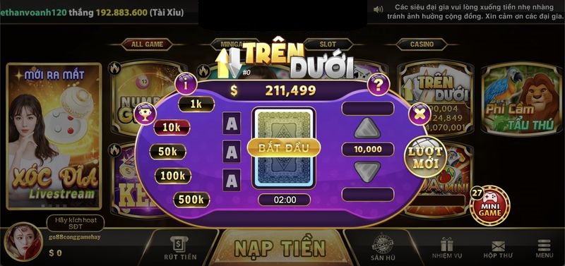 Game nhanh Trên Dưới tại GOD55 – Trò chơi đơn giản, thắng nhanh, thưởng lớn 3 Kinh nghiệm chơi game nhanh Trên Dưới thông minh